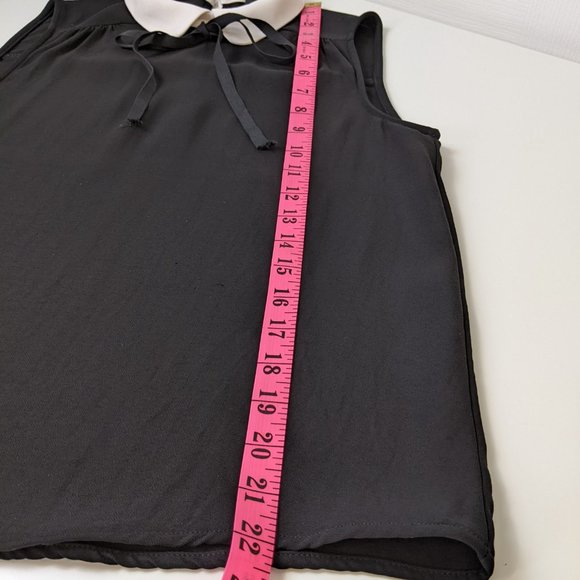 Zara Woman Black Sleeveless Tie Neck Top - Picture 9 of 9